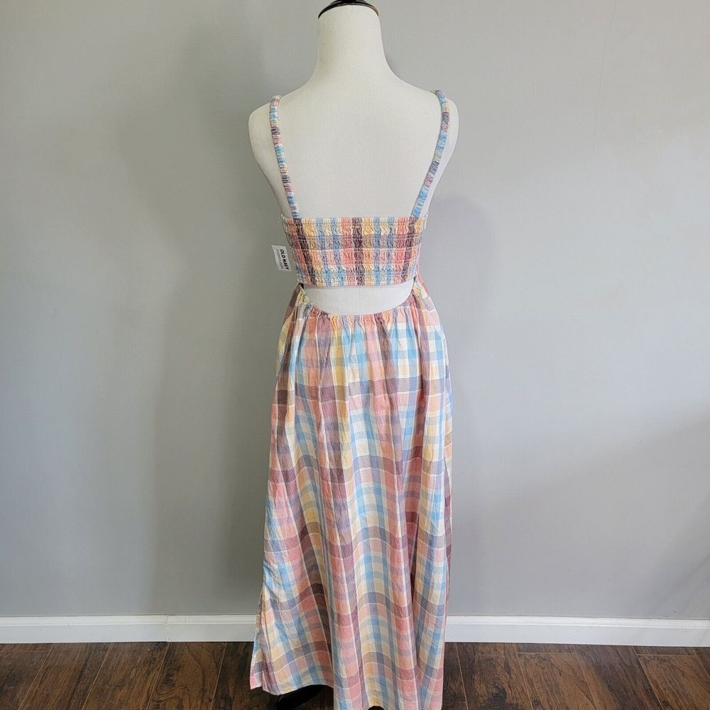 Pastel Plaid Maxi Dress - Picture 3 of 15